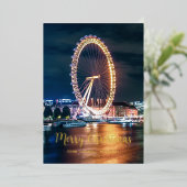 ロンドンからメリークリスマスの写真 箔シーズンカード (立ち正面)