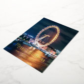 ロンドンからメリークリスマスの写真 箔シーズンカード (回転した状態)