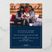 ロンドンからメリークリスマスの写真 箔シーズンカード (裏面)