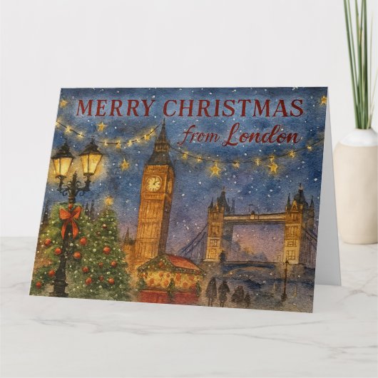 ロンドンからメリークリスマス カード (正面)