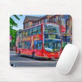 ロンドンからレウィシャムレッド・ダブル・デッカー・バスUK マウスパッド (マウス)