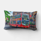 ロンドンからレウィシャムレッド・ダブル・デッカー・バスUK ランバークッション (裏面)