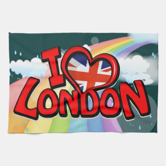 ロンドンが大好き キッチンタオル (横)