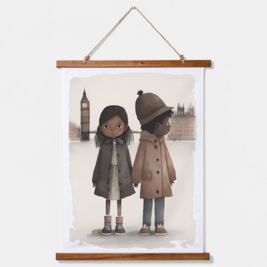 ロンドンが大好き 吊り下げ型タペストリー (正面)