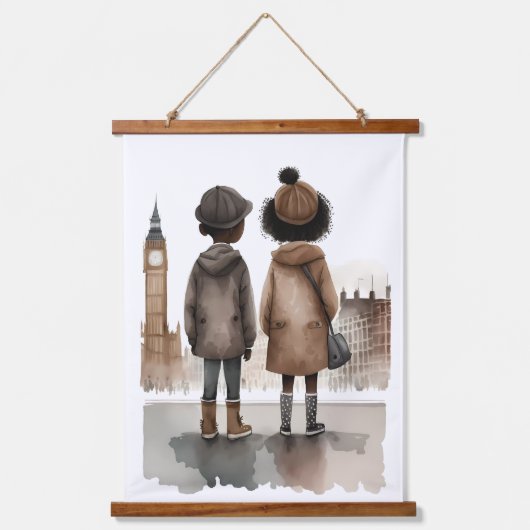 ロンドンが大好き 吊り下げ型タペストリー (正面)