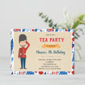 ロンドンちび兵隊の誕生日テーマ招待状 招待状 (スタンド正面)