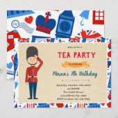 ロンドンちび兵隊の誕生日テーマ招待状 招待状 (正面/裏面)
