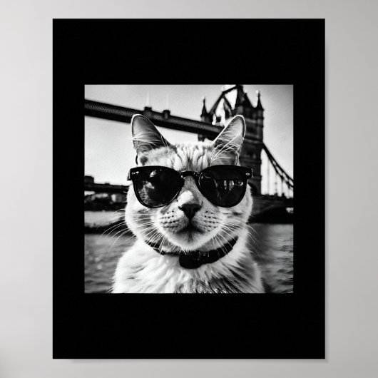 ロンドンでのイギリス旅行と猫の観光 ポスター (正面)