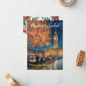 「ロンドンでクリスマス」グリーティングカード ノートカード (正面/裏面インサイチュ)