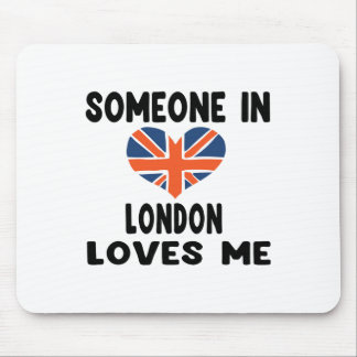 ロンドンにいる誰かが私をイギリスの英国国旗Heを愛している マウスパッド