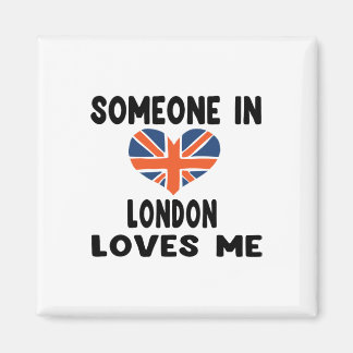 ロンドンにいる誰かが私をイギリスの英国国旗Heを愛している マグネット