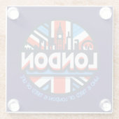 ロンドンに疲れている ガラスコースター (裏面)