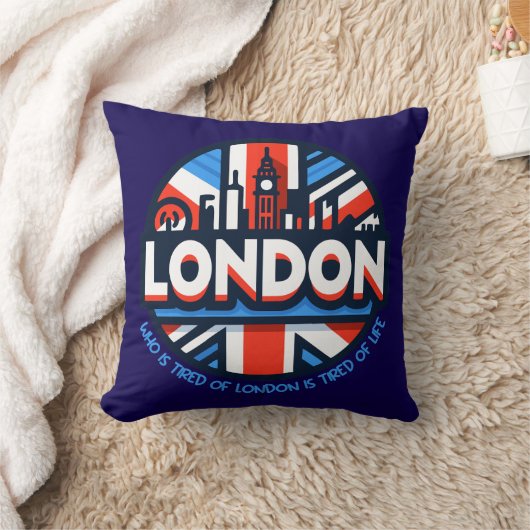 ロンドンに疲れている クッション (ブランケット)