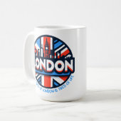 ロンドンに疲れている コーヒーマグカップ (正面左)