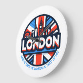ロンドンに疲れている ラージ壁時計 (傾斜)