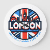 ロンドンに疲れている ラージ壁時計 (正面)