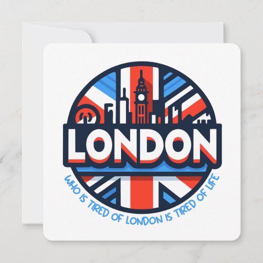 ロンドンに疲れている 招待状 (正面)