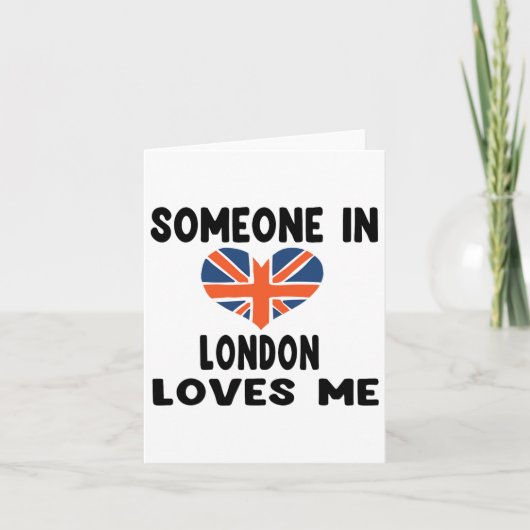 ロンドンに誰か私を愛している人 イギリス 英国旗 カード (正面)