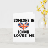 ロンドンに誰か私を愛している人 イギリス 英国旗 カード (黄色い花)