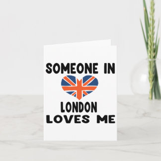 ロンドンに誰か私を愛している人 イギリス 英国旗 カード