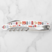 ロンドンのアイコンとコルギのコラージュパターン ソムリエナイフ (裏面)