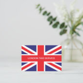 ロンドンのイギリスのタクシーサービス 名刺 (スタンド正面)