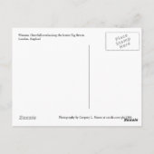 ロンドンのウィンストン・チャーチルとビッグベンのはがき ポストカード (裏面)