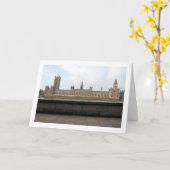 ロンドンのウェストミンスター宮殿 カード (黄色い花)