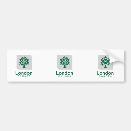 ロンドンのオンタリオの旗 バンパーステッカー (正面)