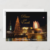 ロンドンのクリスマスにトラファルガースクエア シーズンカード (正面/裏面)
