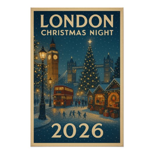 ロンドンのクリスマスの夜 2026 ポスター (正面)