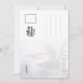 ロンドンのクリスマス ビッグベン 水彩画 招待状 (裏面)