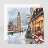ロンドンのクリスマス ホリデー カード (正面/裏面)