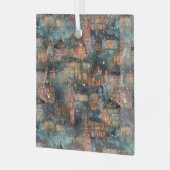 ロンドンのクリスマス&新年の水の色 ガラスオーナメント (正面左)