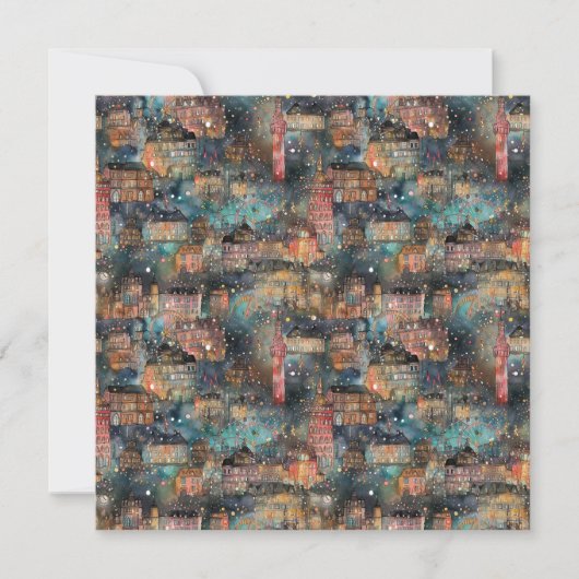 ロンドンのクリスマス&新年の水の色 シーズンカード (正面)