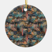 ロンドンのクリスマス&新年の水の色 セラミックオーナメント (正面)