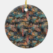 ロンドンのクリスマス&新年の水の色 セラミックオーナメント (裏面)