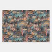 ロンドンのクリスマス&新年の水の色 ラッピングペーパーシート (正面3)