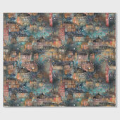 ロンドンのクリスマス&新年の水の色 ラッピングペーパー (フラット)