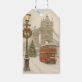 ロンドンのクリスマス 旅行者へのギフト｜ホリデー ギフトタグ (正面)