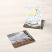 ロンドンのコースターの議会のビッグベンそして家 スクエアペーパーコースター (インサイチュ)