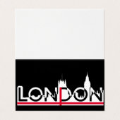 ロンドンのシルエットとイギリス国旗 名刺 (外部フラット)
