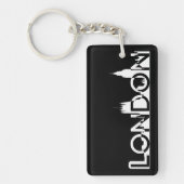 ロンドンのシルエット キーホルダー (正面)