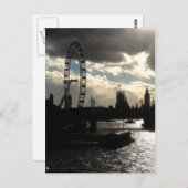 ロンドンのシルエット ポストカード (正面/裏面)