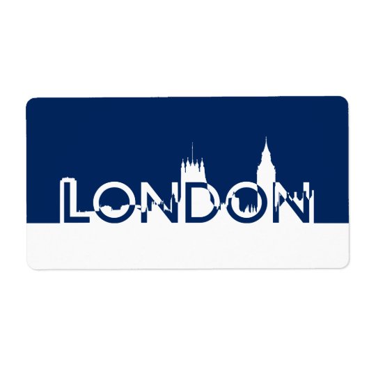 ロンドンのシルエット ラベル (正面)