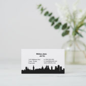 ロンドンのスカイラインのシルエットの都市景観 名刺 (スタンド正面)