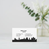 ロンドンのスカイラインのシルエットの都市景観 名刺 (スタンド正面)