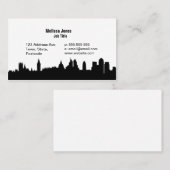 ロンドンのスカイラインのシルエットの都市景観 名刺 (正面/裏面)