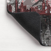 ロンドンのスカイラインの抽象芸術 マウスパッド (コーナー)