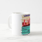 ロンドンのスカイラインの旅行ポスター コーヒーマグカップ (正面左)